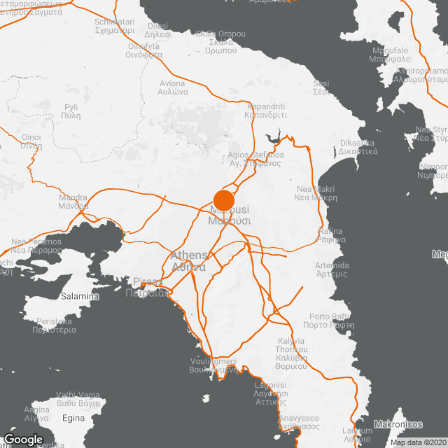 Benroubi building in Marousi, Attica map