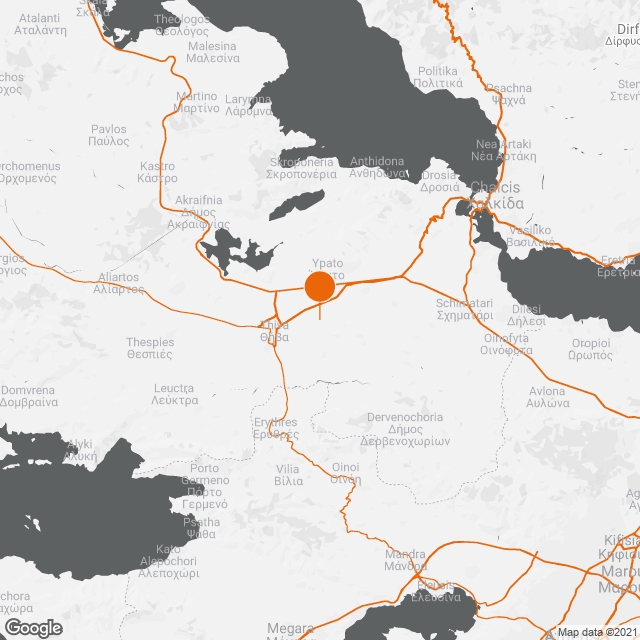 Waste treatment unit, Viotia Prefecture map