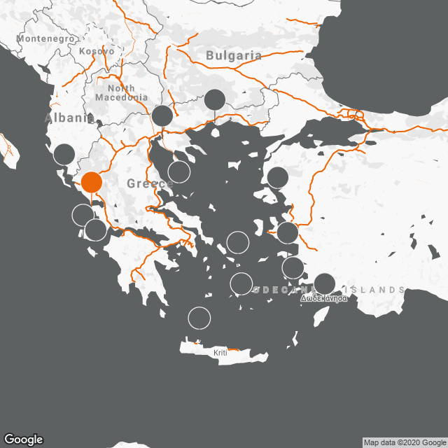 Aktion National Airport PVK map