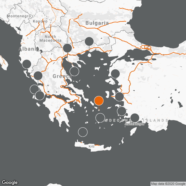 Mykonos National Airport JMK map