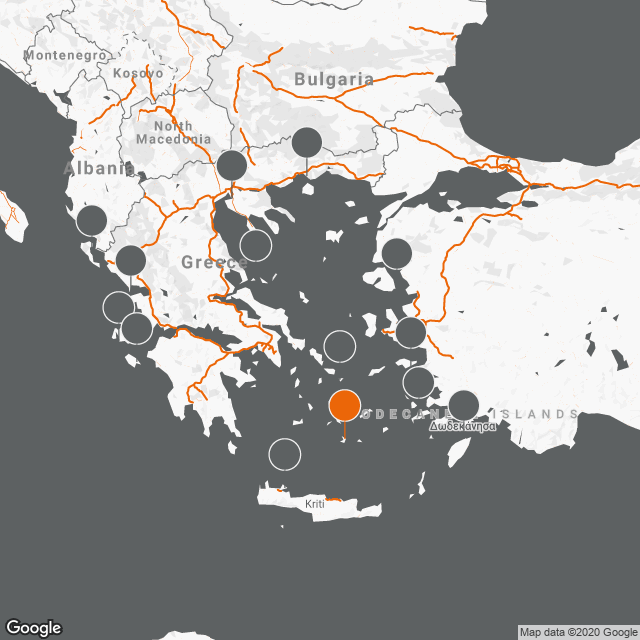 Santorini National Airport JTR map