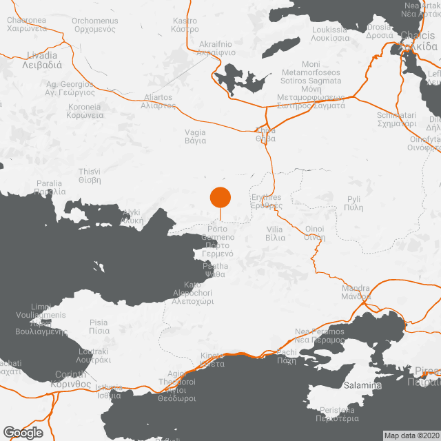 Construction of a 21MW Wind Farm in the Prefecture of Viotia map