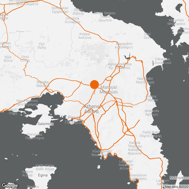 Conversion into underground road of part of Patriarchou Konstantinou Str – Chalkidona map