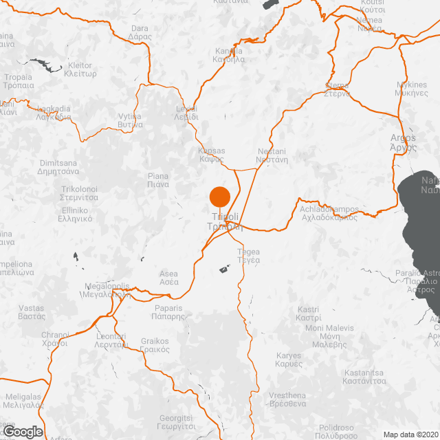 Adult and Children – Adolescents psychiatric departments, “EVANGELISTRIA” Hospital  in Tripoli map